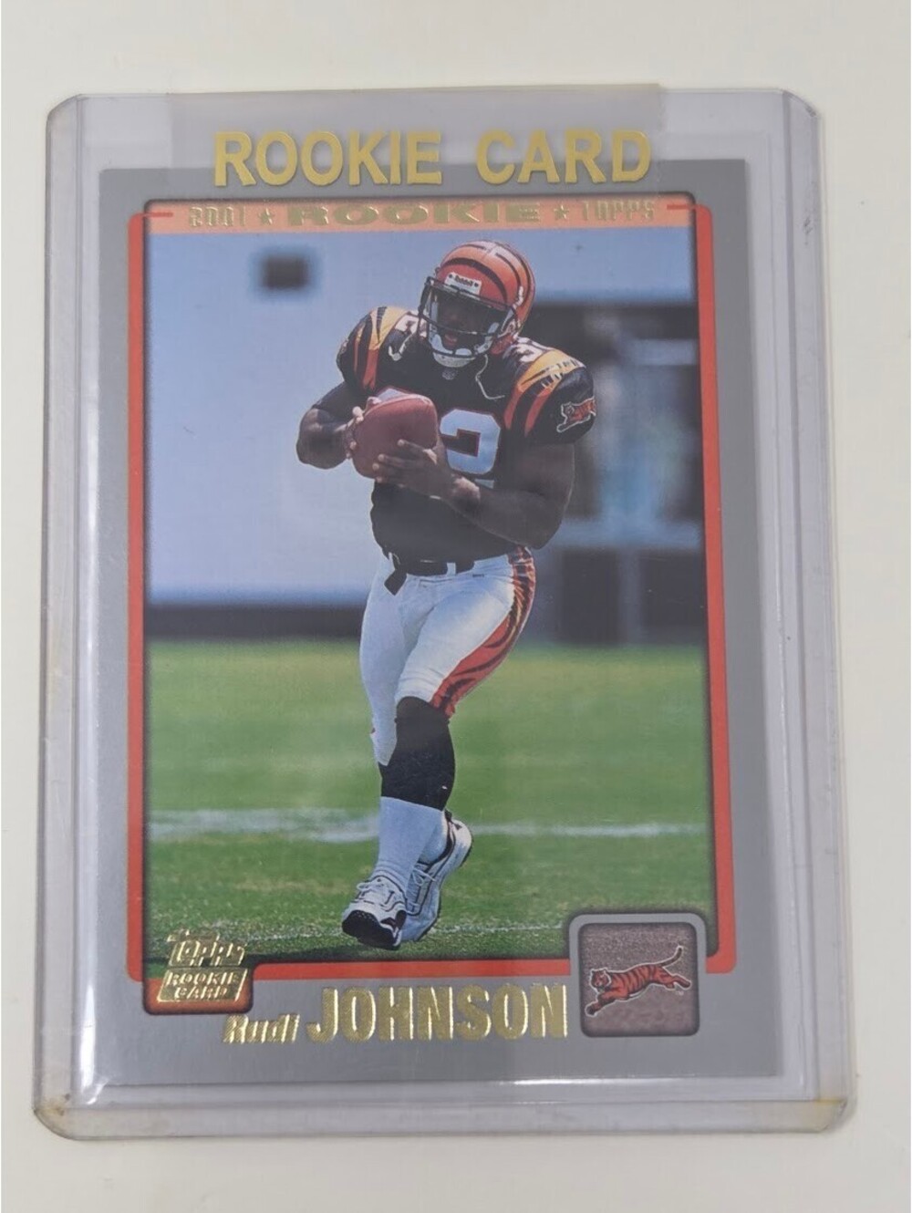 2000 Topps Rudi Johnson Cincinnati Bengals Rookie Card Gold Lettering